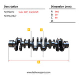 Crankshaft 1-12310503-2 for Isuszu 6SD1 6SD1T Engine
