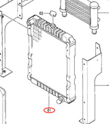For Hitachi Excavator EX20UR EX20UR-2 EX30UR EX30UR-2 Hydraulic Radiator Core Assembly 4313328