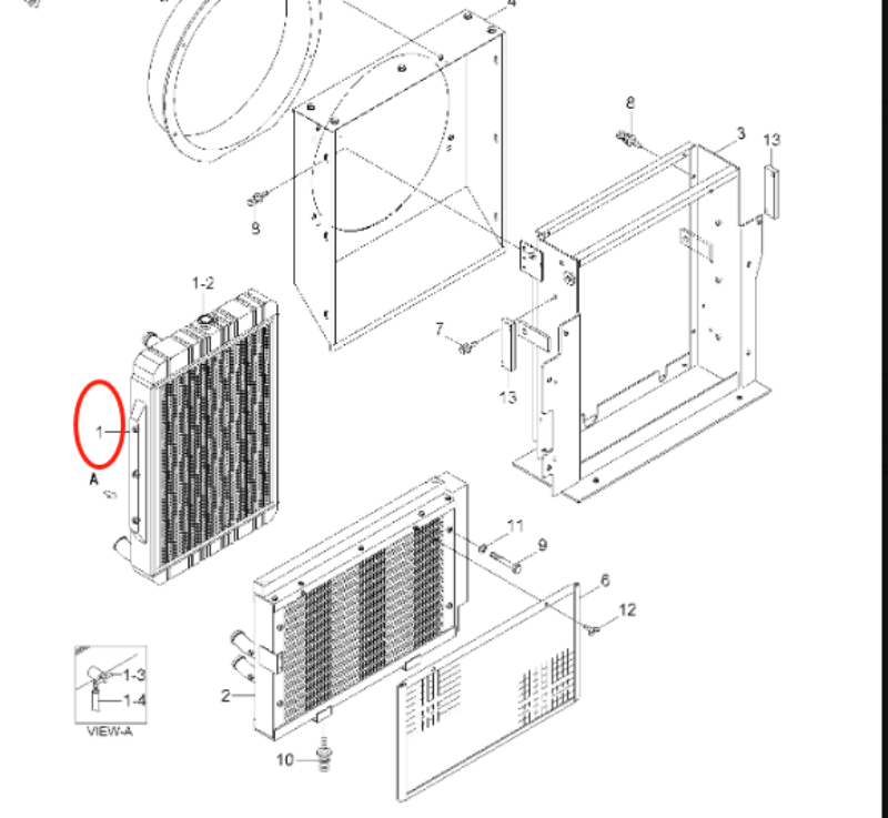 Hydraulic Radiator 11N7-40020 for Hyundai Excavator R265-7 R250LC-7