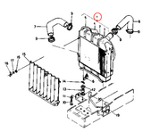 Radiateur 15371-72060 pour le tracteur Kubota B6100D-P B6100E-P B7100D-P