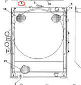 Sopii Case Excavator CX240 CX240LR Hydraulisen jäähdyttimen ydinkokoonpanoon LN00065