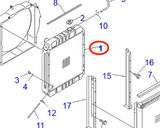 Pasuje do silnika Komatsu 4D102 koparki PC75UD-3 PC75UU-3 zespół rdzenia chłodnicy hydraulicznej 21W-03-31110