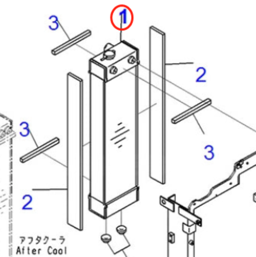 Fits For Komatsu Excavator PC118MR-8 PC138US-8 PC138USLC-8 PW118MR-8 Hydraulic Radiator Assembly 22B-03-21411
