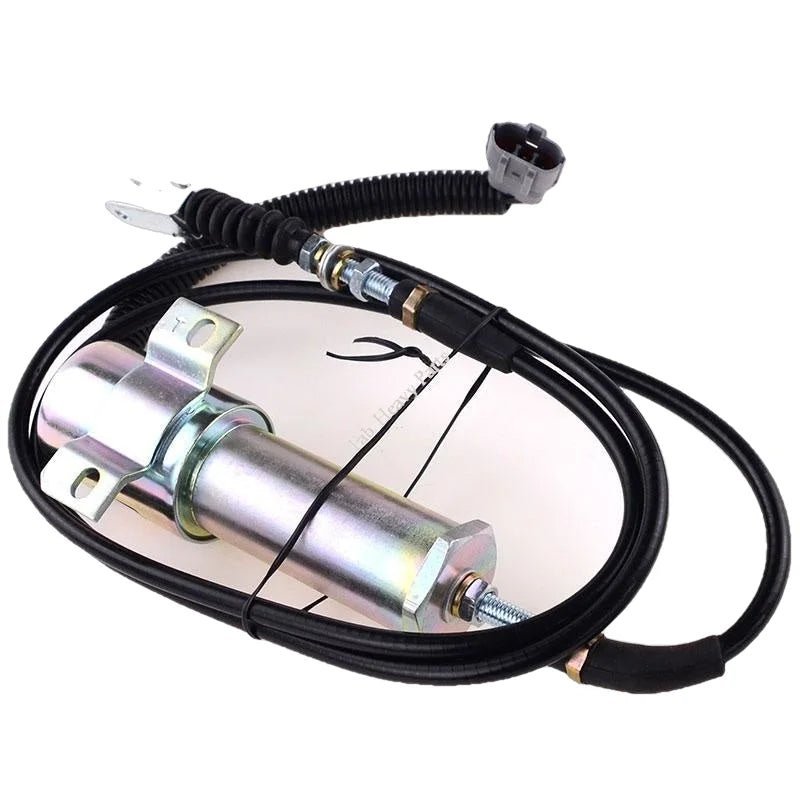 24V 11E - 60100 - 24 Stop Solenoid Fits for Cummins Engine, Hyundai Excavator R210 - 5 R210 - 7 Doosan DH220 - 5 - Fab Heavy Parts