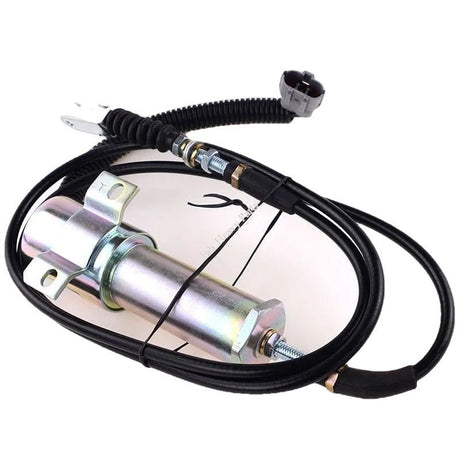 24V 11E - 60100 - 24 Stop Solenoid Fits for Cummins Engine, Hyundai Excavator R210 - 5 R210 - 7 Doosan DH220 - 5 - Fab Heavy Parts