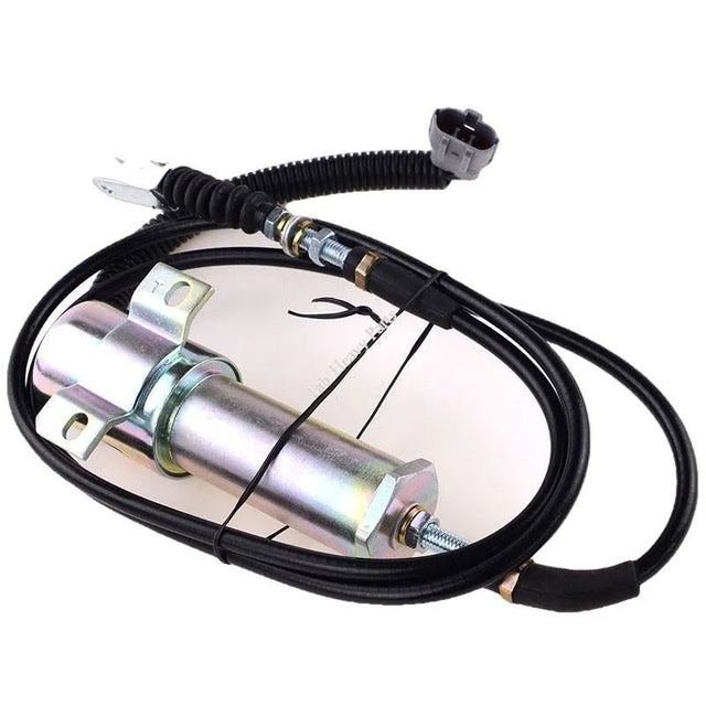 24V 11E - 60100 - 24 Stop Solenoid Fits for Cummins Engine, Hyundai Excavator R210 - 5 R210 - 7 Doosan DH220 - 5 - Fab Heavy Parts