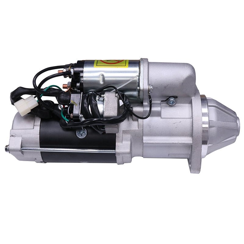 24V 9T Starter Motor Fits for Komatsu 4D95 Isuzu 4BD1 4BD1T Engine New Holland E115SR E135SR E130 E200SR Kobelco SK200SR SK135SR Fits for John Deere 135C RTS Excavator - Fab Heavy Parts