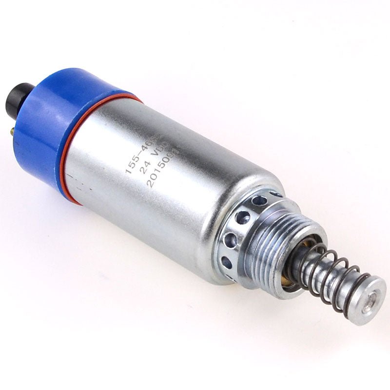 24V Fuel Shutdown Solenoid 8C - 3663 8C3663 155 - 4652 1554652 Fits for Caterpillar 325 214B 613C 950G - Fab Heavy Parts