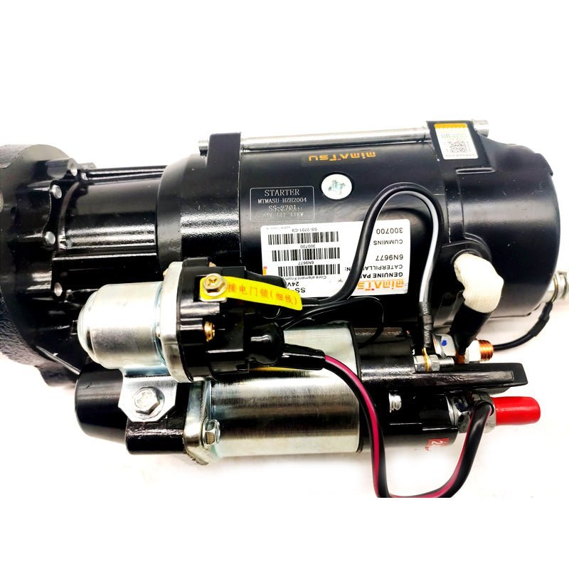 24V New Starter Motor 6N9677 6N - 9677 Fits Cummins 300700 Replaces Fits for CAT 769C 773B Tractor 631D 637D 772B Excavator 330C 330D - Fab Heavy Parts