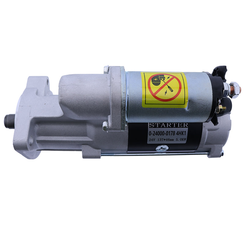 24V Starter Motor 0-24000-0178 898054-0630 for Hitachi Excavator ZAX200-3 ZAX230-5 Isuzu Engine 4HK1