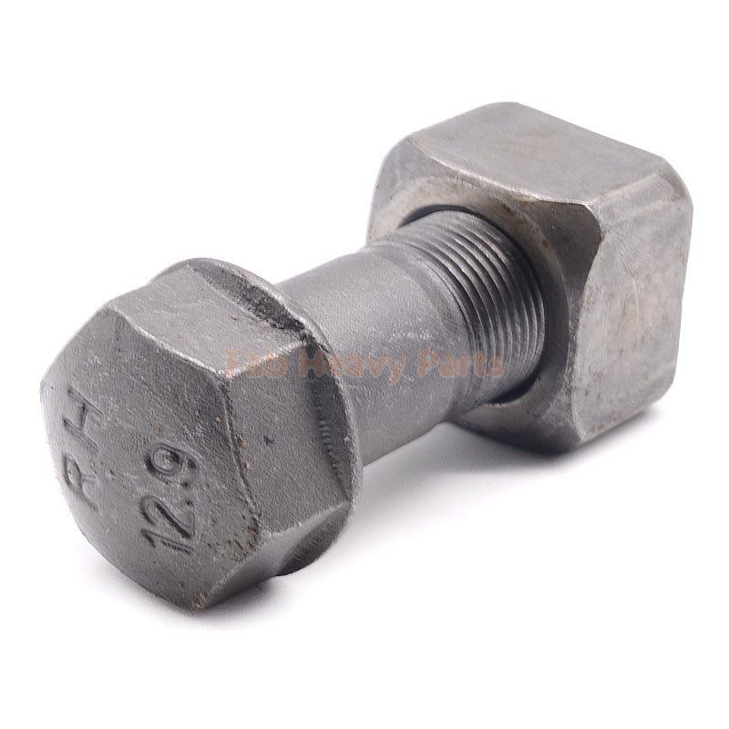 M22*65mm Track Shoe Bolt Chain Bolt with Nuts for Volvo CAT Fits Case Kobelco Fits Komatsu JD Excavator Loader- Pack of 70
