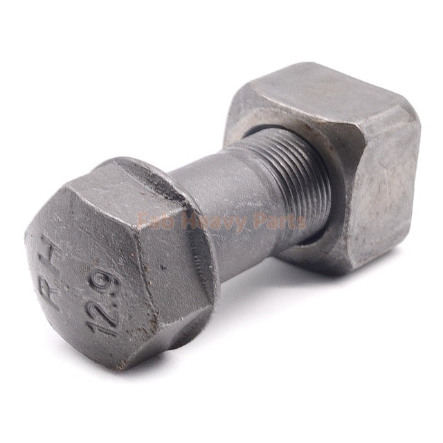 M22*65mm Track Shoe Bolt Chain Bolt with Nuts for Volvo CAT Fits Case Kobelco Fits Komatsu JD Excavator Loader- Pack of 70