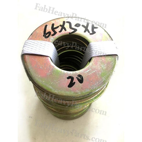 30*65*5 mm Steel Large Bucket Shim Washer Kit for Excavator Loader Digger - Pack of 10 - Fab Heavy Parts