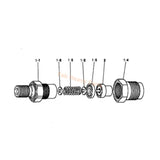 4 PCS Fuel Injector MD075449 for Mitsubishi Engine 4D65 - Fab Heavy Parts