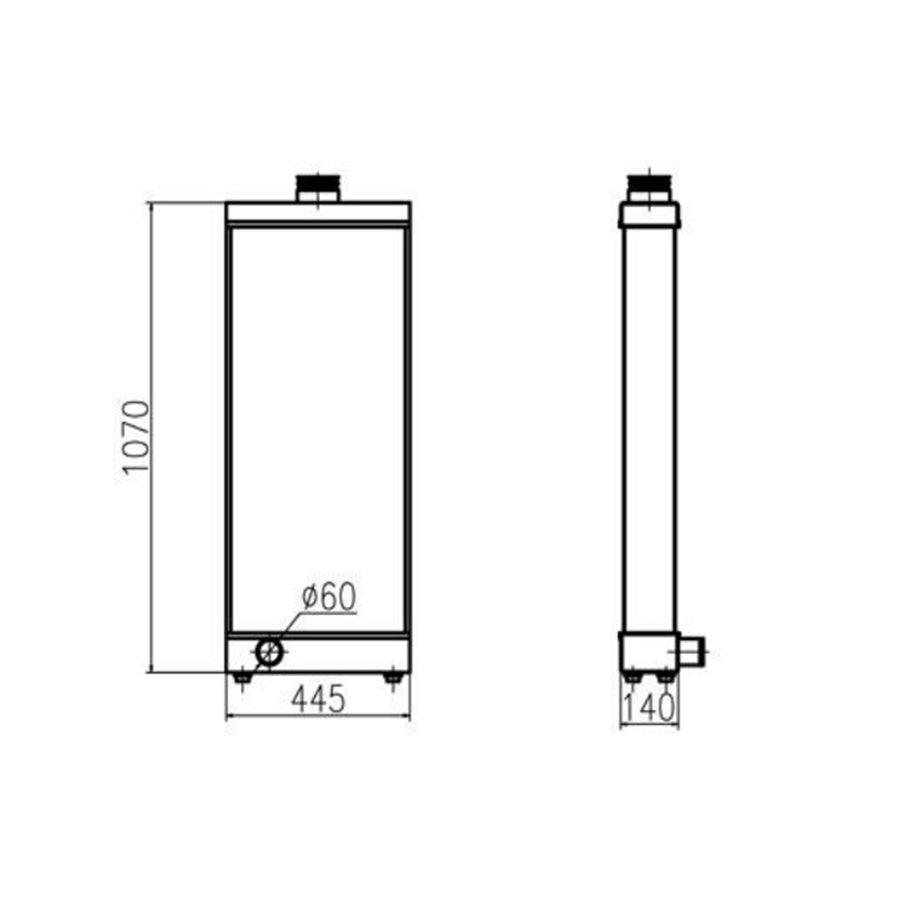 Fits For Komatsu Dump Truck HD325-7 HD325-7R HD405-7 HD405-7R Hydraulic Radiator Core Assembly 566-03-81112
