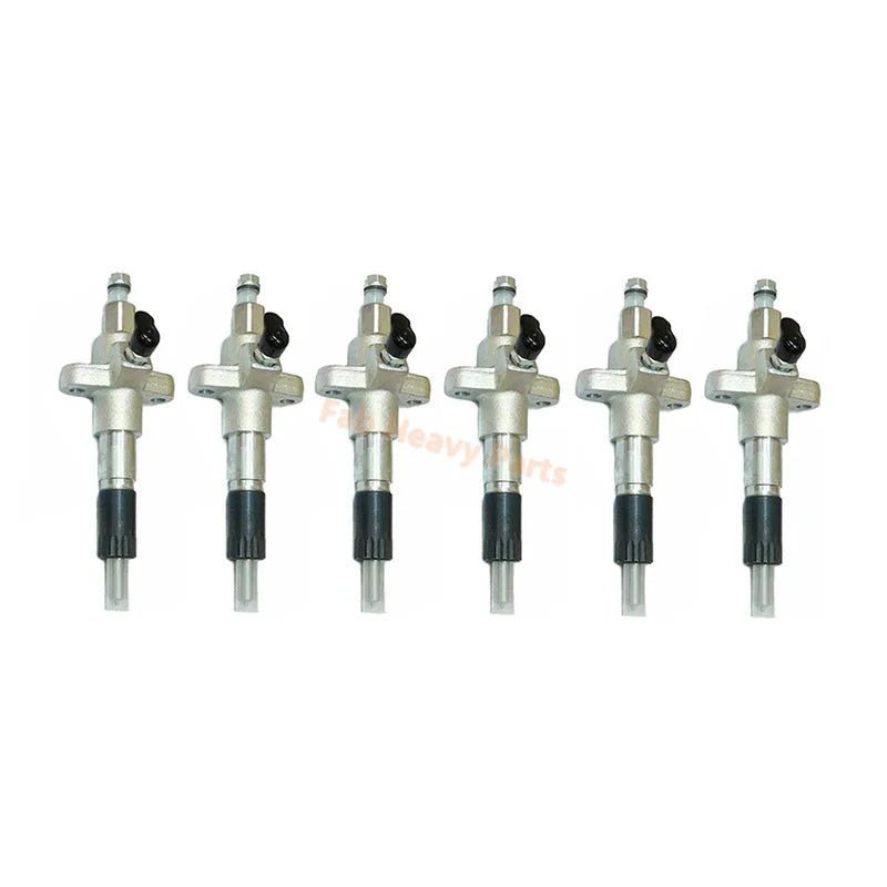 6 PCS Fuel Injector 1153002892 1 - 15300289 - 2 for Isuzu Engine 6SD1 Hitachi Excavator EX300 - 2 EX300 - 3 EX300 - 3C - Fab Heavy Parts