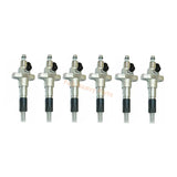 6 PCS Fuel Injector 1153002892 1 - 15300289 - 2 for Isuzu Engine 6SD1 Hitachi Excavator EX300 - 2 EX300 - 3 EX300 - 3C - Fab Heavy Parts