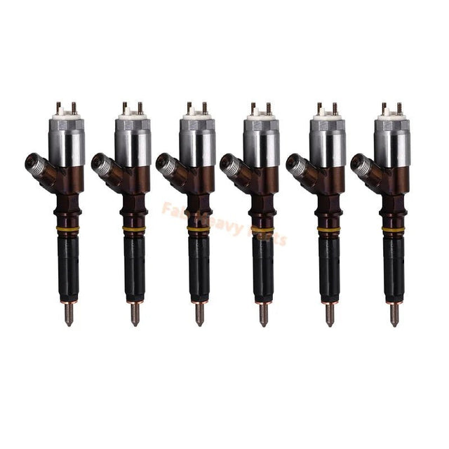 6 PCS Fuel Injector 276 - 8290 2768290 293 - 9590 2939590 Fits for Caterpillar CAT Engine C6.6 Loader 938H 963D - Fab Heavy Parts