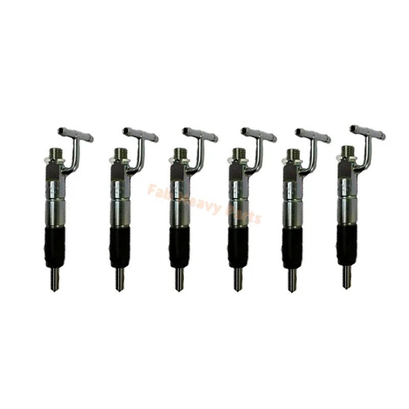 6 PCS Fuel Injector 6209 - 11 - 3100 6209113100 Fits for Komatsu Engine 6D95 Excavator PC200 PC210 PC220 PC250 - Fab Heavy Parts