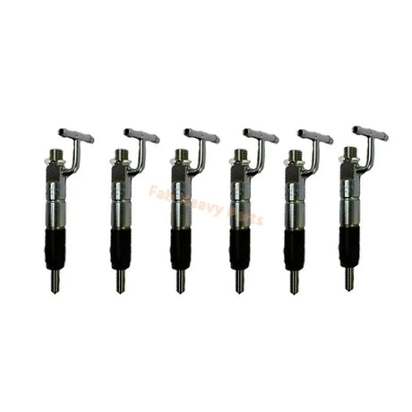 6 PCS Fuel Injector 6209 - 11 - 3100 6209113100 Fits for Komatsu Engine 6D95 Excavator PC200 PC210 PC220 PC250 - Fab Heavy Parts