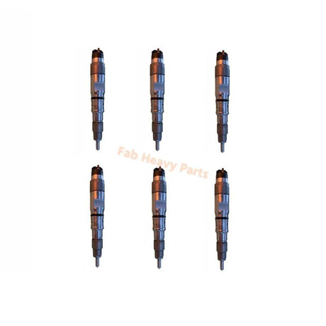 6 PCS Fuel Injector 65.10101 - 7050A 65101017050A for Doosan Deawoo Engine DE08 - Fab Heavy Parts