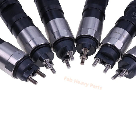 6 PCS Fuel Injector RE520333 RE520240 Fits for John Deere Engine 6.8L 6068 Tractor 6520 6620 7220 7320 7420 7520 - Fab Heavy Parts