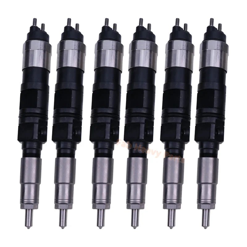 6 PCS Fuel Injector RE520333 RE520240 Fits for John Deere Engine 6.8L 6068 Tractor 6520 6620 7220 7320 7420 7520 - Fab Heavy Parts