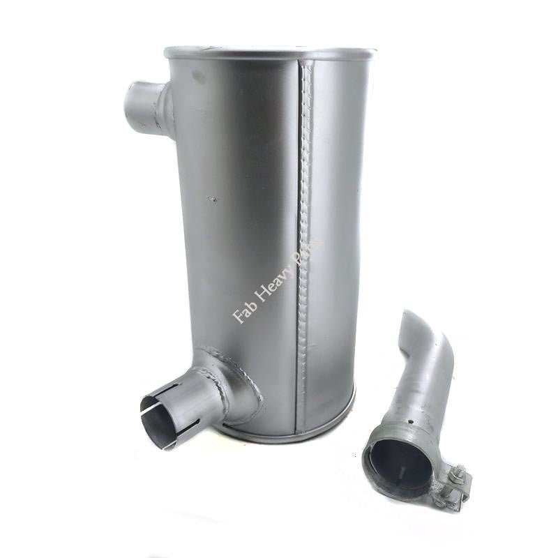 6205-11-5330 6207-11-5310 Muffler for Komatsu PC120-5 Excavator, Engine 4D95, w/ Pipe 2.8 Inch 70mm, Warranty 6 Months - Fab Heavy Parts