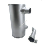 6205-11-5330 6207-11-5310 Muffler for Komatsu PC120-5 Excavator, Engine 4D95, w/ Pipe 2.8 Inch 70mm, Warranty 6 Months - Fab Heavy Parts