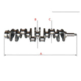Crankshaft ME300086 for Mitsubishi 6D34T Engine, Forged Steel