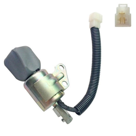 Fuel Stop Solenoid 17520-60013 1752060013 for Hayter Mower MT313 with Kubota D905, 12V-Shut down solenoid-Fab Heavy Parts
