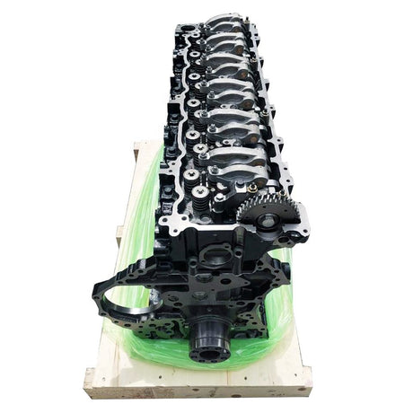 Isuzu Motor 6HK1 Langblock-Zylinderblockbaugruppe mit Nockenwellen-Kipphebel-Zylinderkopf geladen