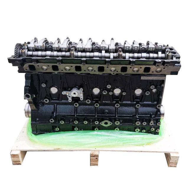 New Long Cylinder Block Assembly for Isuzu 6BG1 6BG1T Engine w/ Oil Pan, Valve Cover, Cylinder Head Installed
