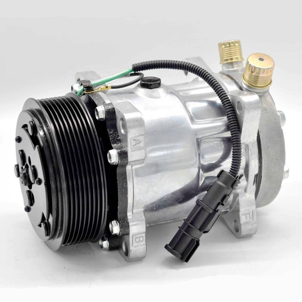 Air Conditioning Compressor P/N 81619066012 Sanden SD7H15 8117 fit for Man truck 24V - Fab Heavy Parts