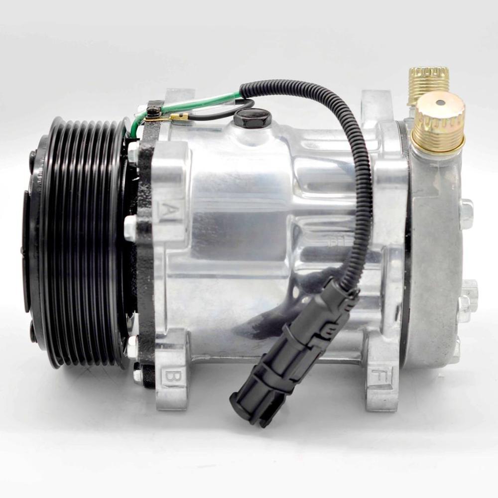 Air Conditioning Compressor P/N 81619066012 Sanden SD7H15 8117 fit for Man truck 24V - Fab Heavy Parts