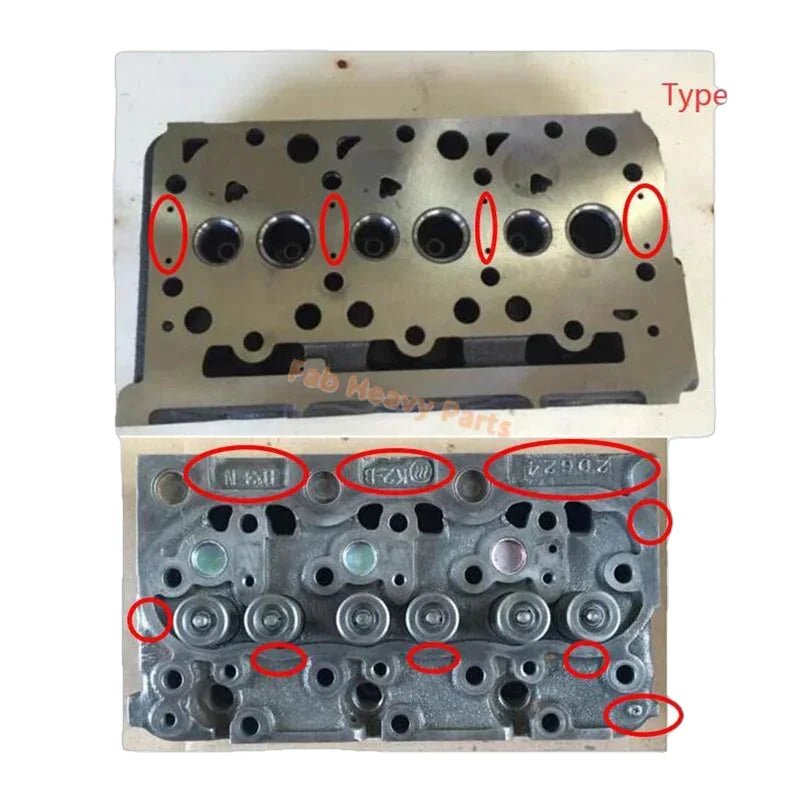 Bare Cylinder Head for Kubota Engine D1703 - Fab Heavy Parts