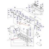Bare Cylinder Head YM129931 - 11000 Fits for Komatsu 4D94LE - 1 Yanmar 4TNE98 Engine FD20.25.30 - 16 Forklift - Fab Heavy Parts