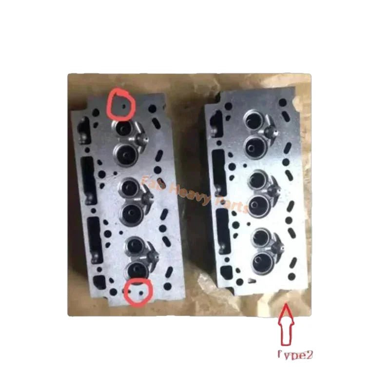 Bare Cylinder Head YM729335 - 11700 Fits for Komatsu 3D84 - 1B 3D84 - 1A Engine PC30 - 6 Excavator - Fab Heavy Parts