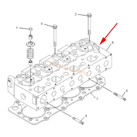 Complete Cylinder Head 236 - 5127 2365127 Fits for Caterpillar CAT Engine 3024 3024C C2.2 - Fab Heavy Parts