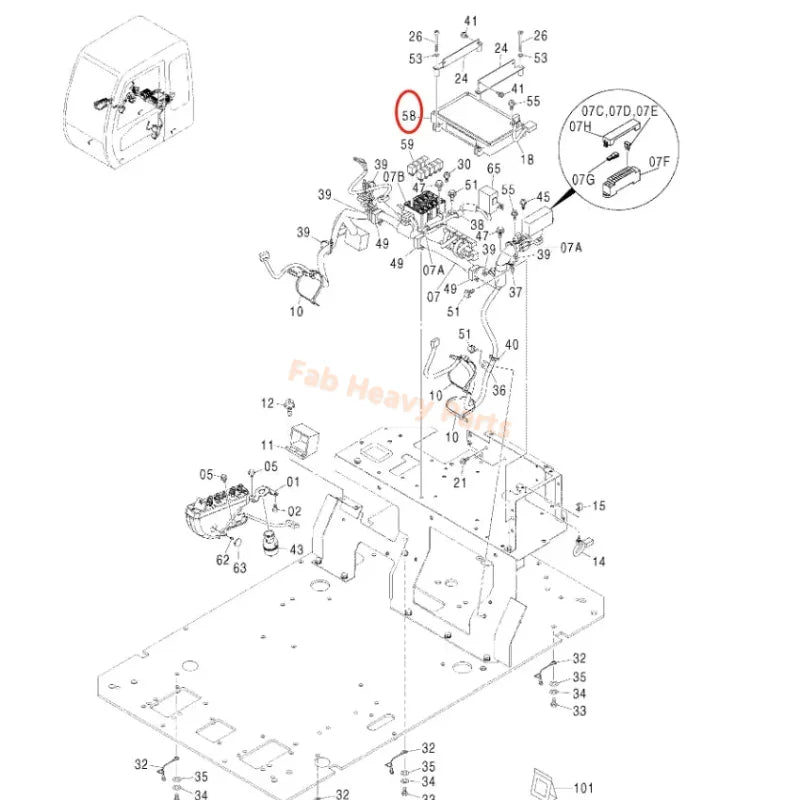 Controller 4428087 for Hitachi Excavator ZX270 ZX280LC