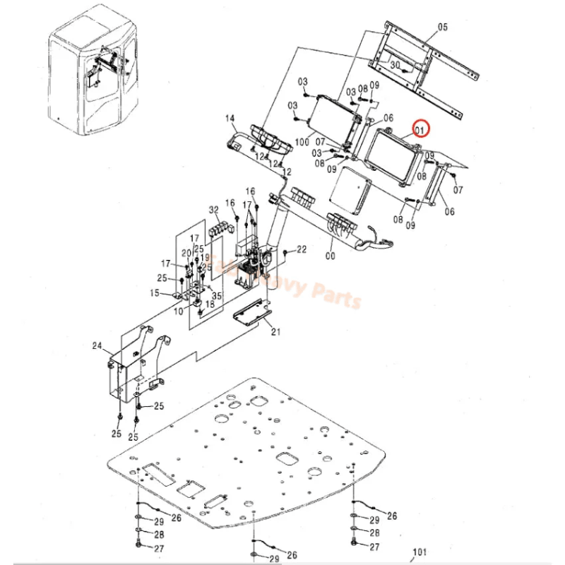Controller 4482162 for Hitachi ZX75UR ZX75URT Excavator - Fab Heavy Parts