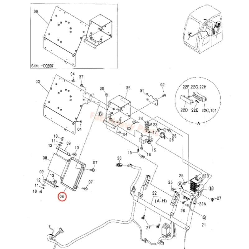 Controller 9226744 for Hitachi ZX135US ZX135US - E ZX135US - HCME ZX135USK ZX135UST ZX185USR - Fab Heavy Parts