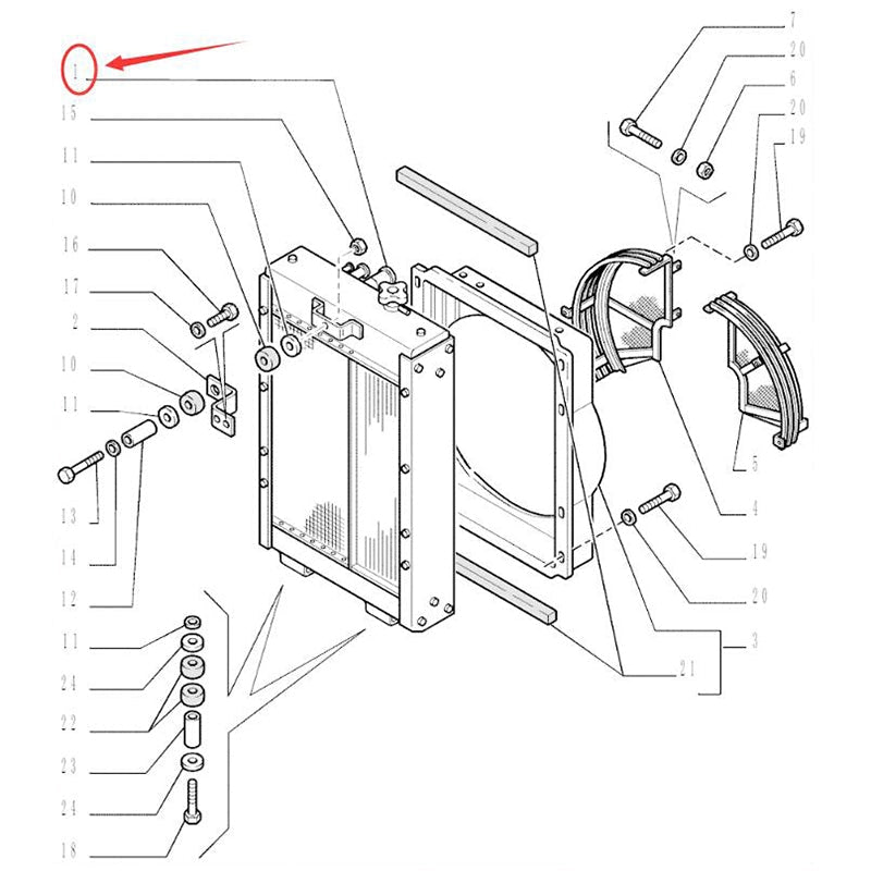 Cooling Hydraulic Radiator 76053580 for New Holland Crawler Dozer DC150PS DC150LT - Fab Heavy Parts