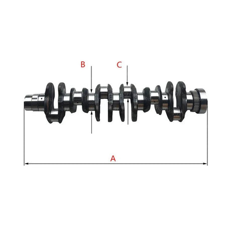 Crankshaft 04254926C38 for Volvo D6D Deutz BF6M2012 Engine - Fab Heavy Parts
