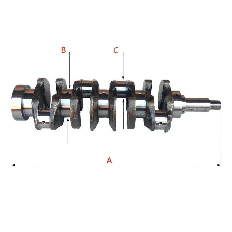 Crankshaft 517671 51 - 7671 for Mitsubishi S4K Engine Fits for Caterpillar CAT 320 320L 320B 320B L Excavator - Fab Heavy Parts