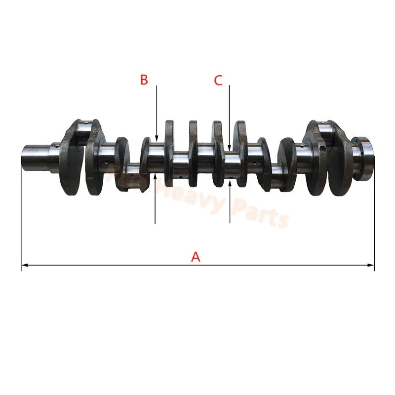 Crankshaft 65.02101.7024 for Doosan Daewoo Engine D1146