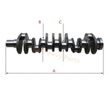 Crankshaft 65.02101.7024 for Doosan Daewoo Engine D1146 - Fab Heavy Parts