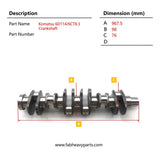 Crankshaft 6745 - 31 - 1120 Fits for Komatsu 6D114 SAA6D114E Engine WA430 - 6 PC350LC - 8 PC350HD - 8 PC300LC - 8 - Fab Heavy Parts