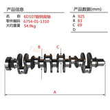 Crankshaft 6754011310 6754 - 01 - 1310 Fits for Komatsu 6D107 Engine - Fab Heavy Parts