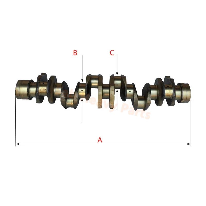 Crankshaft 8 - 97603001 - 0 for Isuzu Engine 6HK1 Forged Steel - Fab Heavy Parts